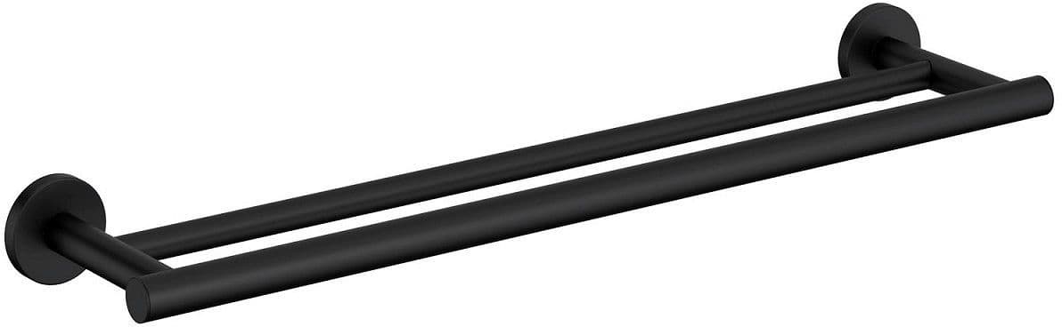 Porte-serviette double fixe architect S+ 59CM cosmic Noir mat