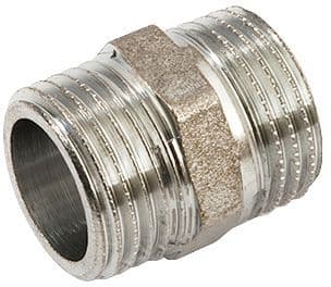 Mamelon double filete laiton 3/4" chrome