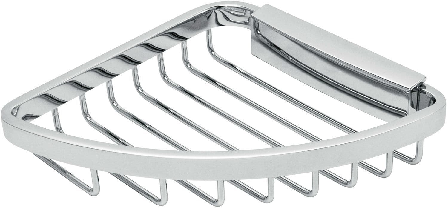 Porte-bouteille/eponge equerre petit PASPARTOE 12X12X3 chrome