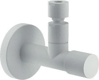 Robinet d'arrêt equerre design nobili 1/2" mat wit