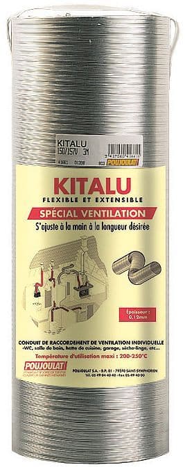Flexible Aluminium pour ventilation 130MM 0,85-3M