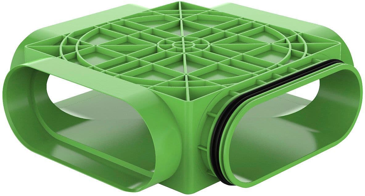 Plenum pour sol et plafond 3XOVAL(F) + 1XOVAL(M) DucoFlex