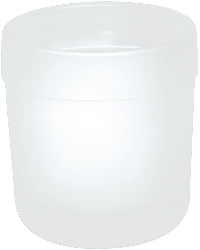 Beker met vlakke bodem Hewi 477 mat WIT