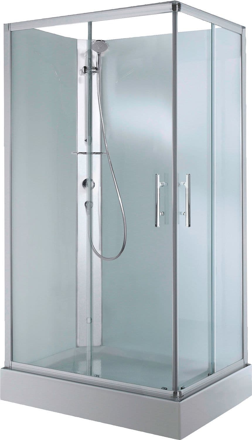 Cabine douche desco Collection en verre 100-80 porte coulissante+thermostat coin gauche