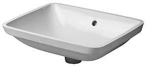 VASQUE A SOUS ENCASTRER STARCK 3 DURAVIT 490X365MM SANS PLAGE ROBINET +TROP-PLEIN BLANC