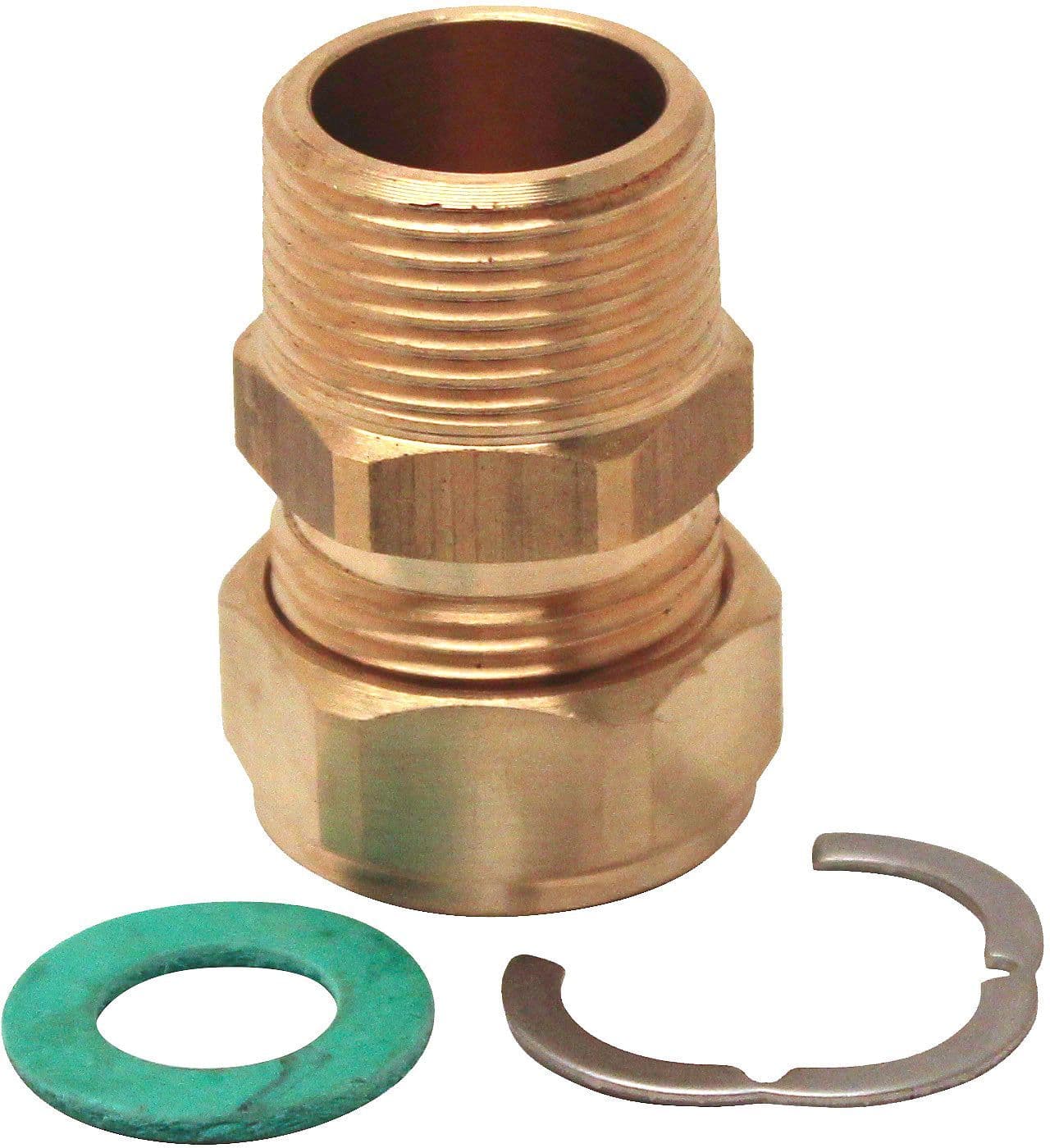Set koppelingen voor Inox flexibel cv+sanitair paktermo DN15 3/4"
