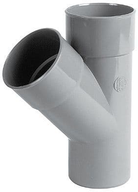 PVC T Nicoll 45° 50MM MFF Gris
