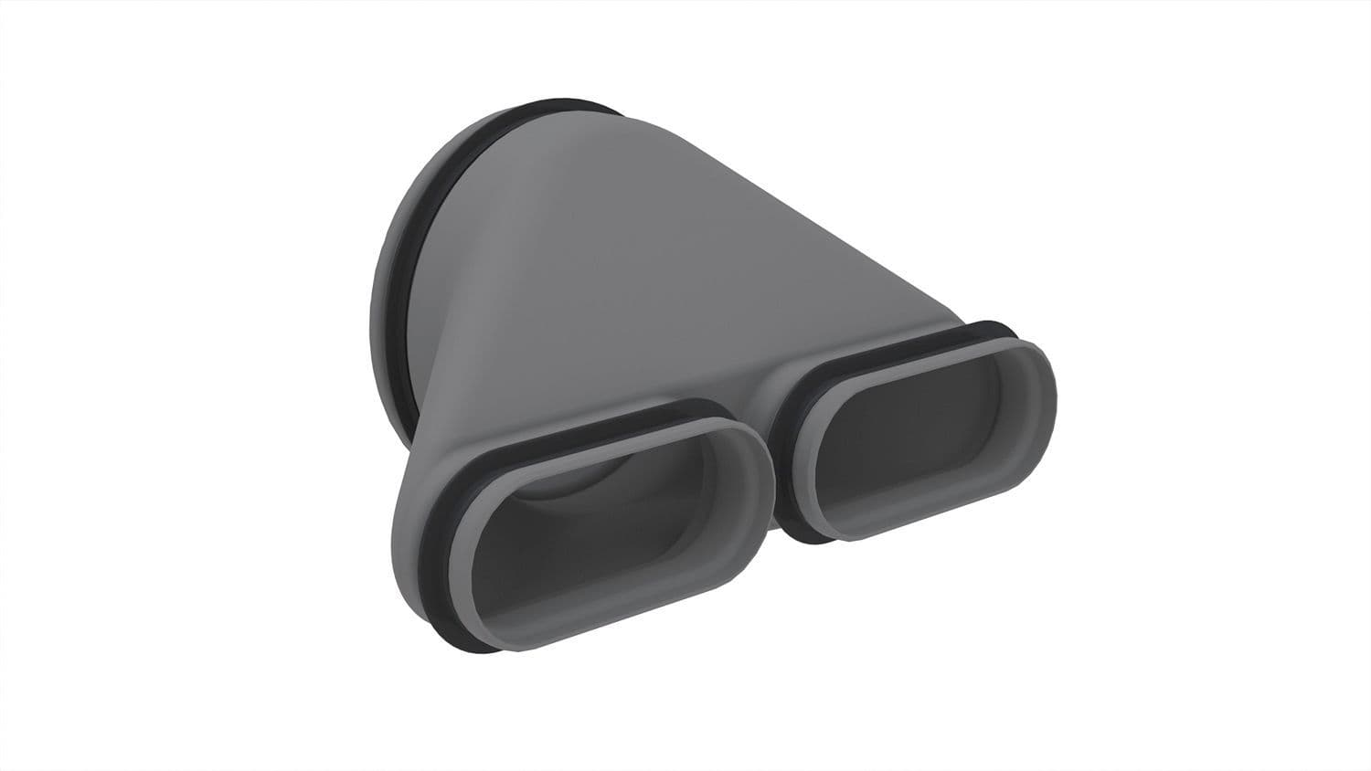 Aansluitstuk horizontaal dubbel kanaal CK 300/DN160