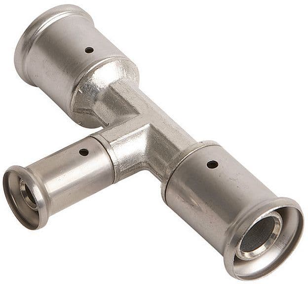 Reductie T 26-32-26MM messing PERS Henco