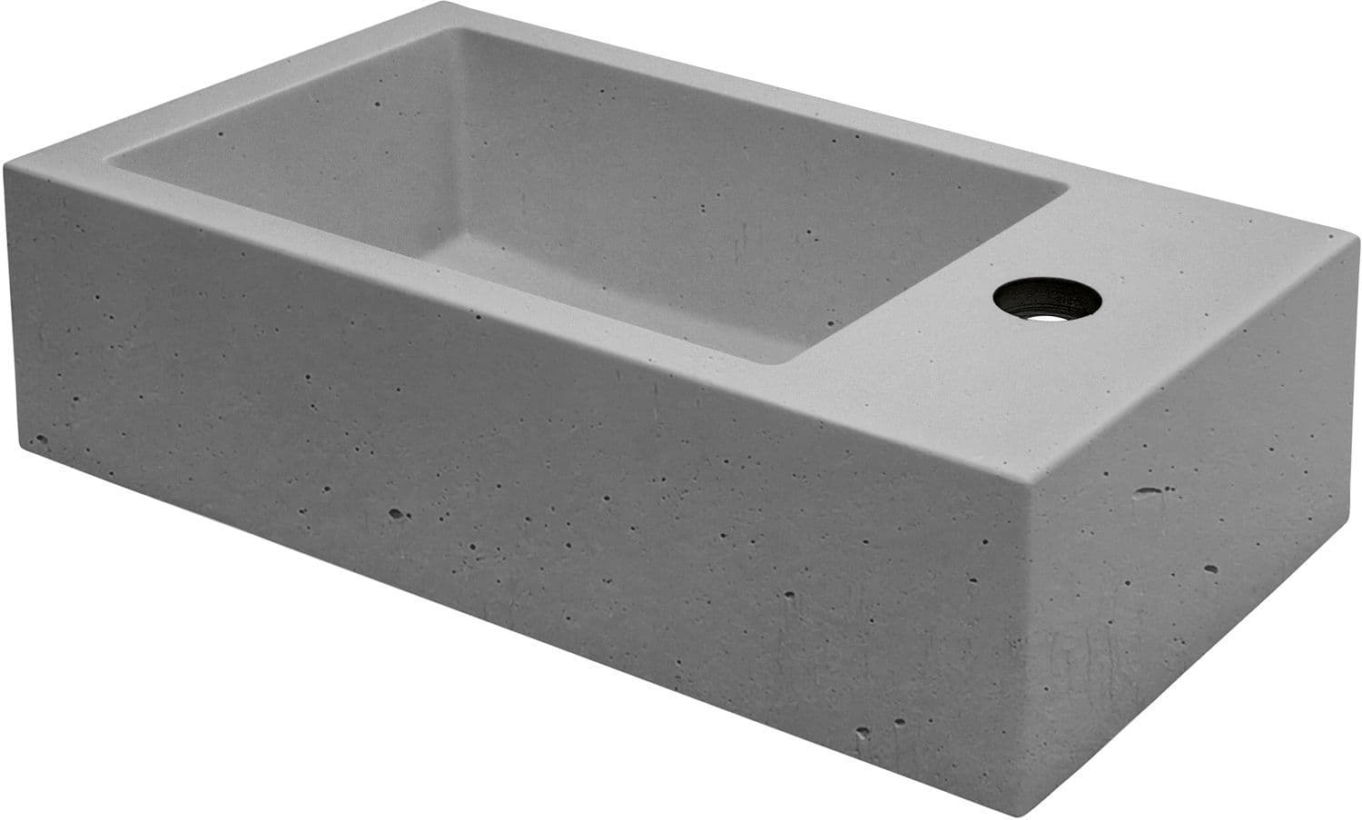 HANDENWASSER BRIQ 40-22CM +KRAANGAT RECHTS BETON INCLUSIEF BEVESTIGING