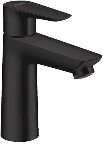 1GREEP MENGKRAAN LAVABO TALIS E 110 HG AUTOMATISCHE SLUITING MAT ZWART