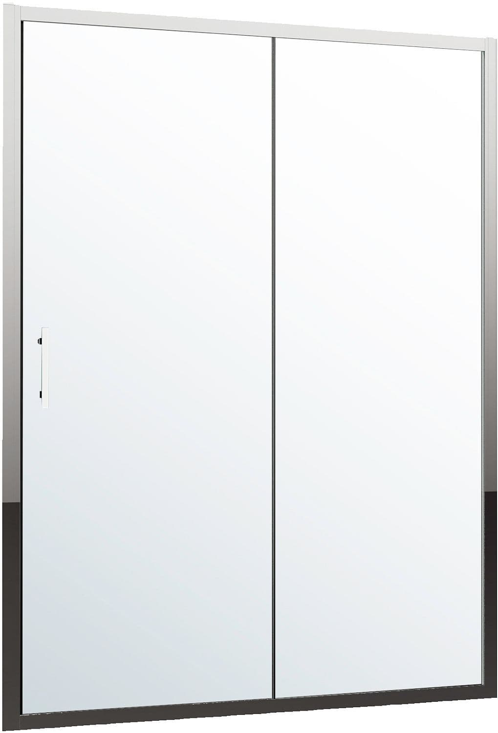 Porte coulissante twist 136-142 H195 chrome-clair