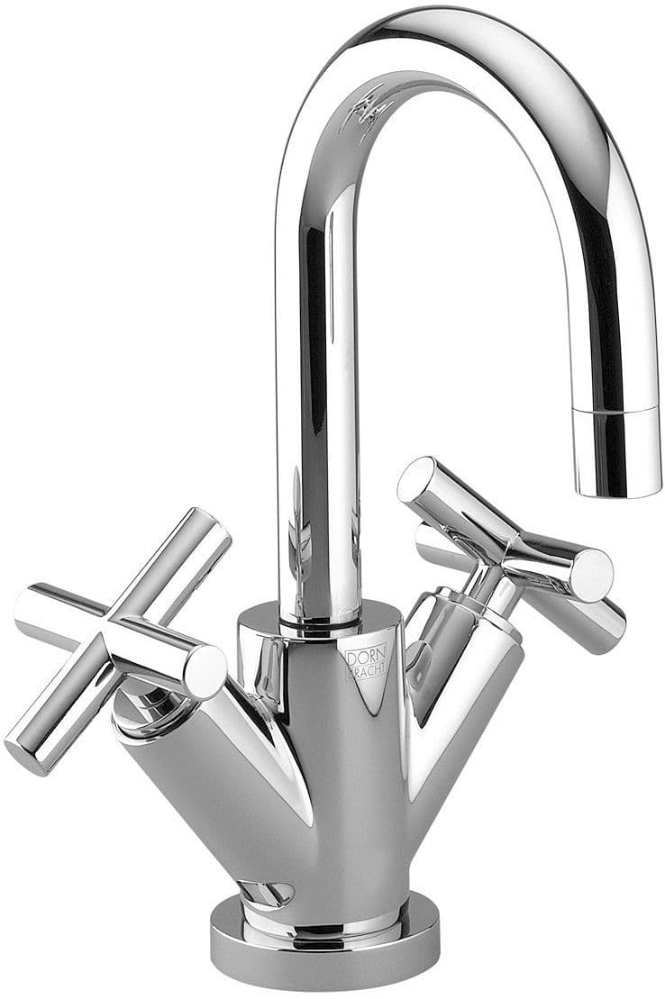 MELANGEUR DE LAVABO TARA. DORNBRACHT SAILLE 165MM CROIX VIDAGE AUTOMATIQUE CHROME