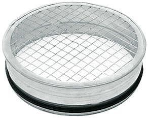 Spiral-d eindstuk met rooster voor ventilatie 125MM