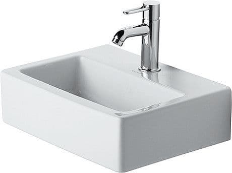 Opbouwhandenwasser vero Duravit 45CM +kraangat WIT