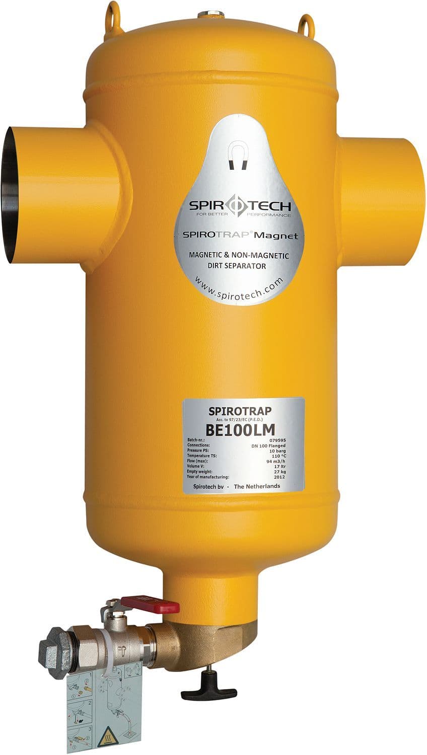 Vuilafscheider + magneet spirotrap DN050 lasaansluiting