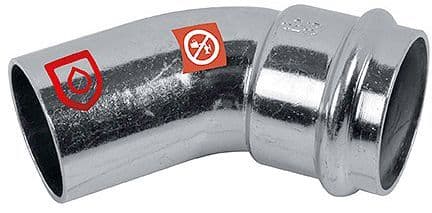 Coude Mf 45° 18MM acier carbone frabo