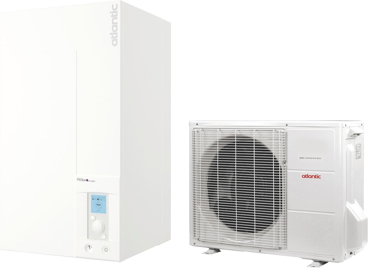 WP lucht/water CV Alfea Extensa A.I.8 8KW connected Atlantic ERP A+ 55° ERP a++ 35°