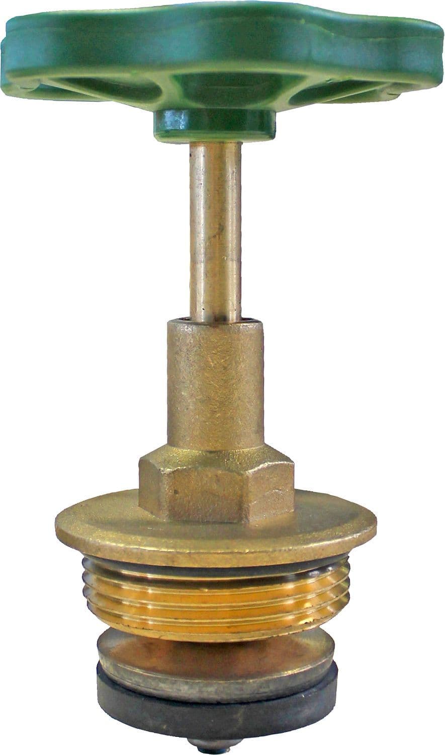Koperen kraankop met wiel 3/4"