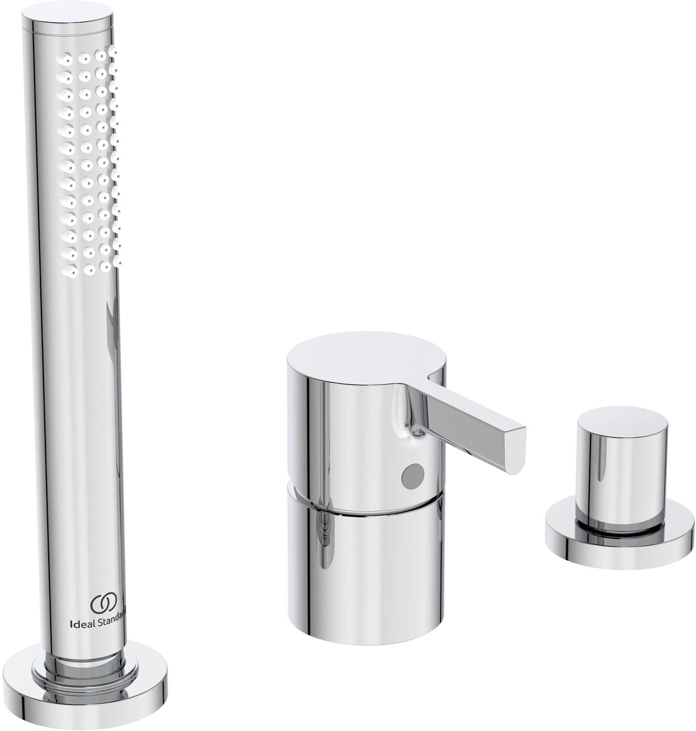 3TROU Melangeur bord du bain pour remplisage par trop-plein joy is chrome