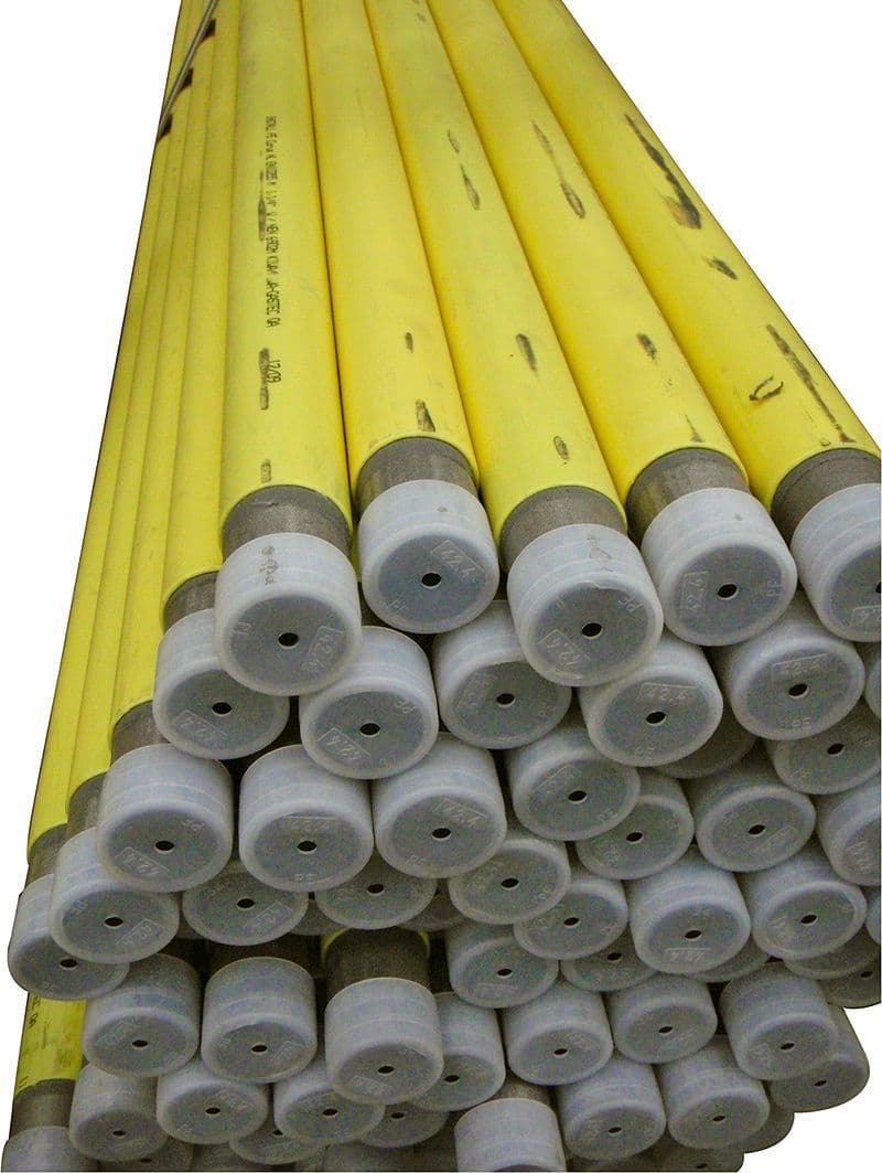 Tube p.gaz acier isoforte EN10255H Pe Jaune pour fillet 4/4"-DN25 33,7MM-4,0MM longueur 6M