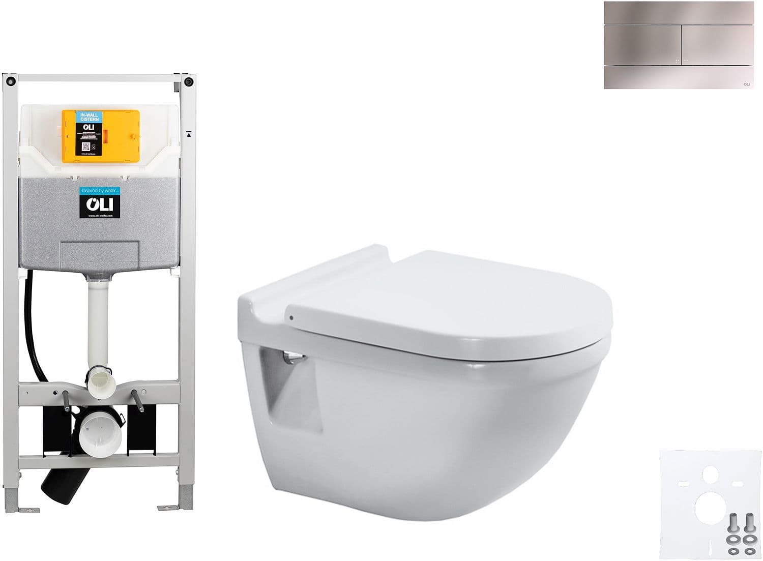 WALLFIX OLI WC SUSPENDU STARCK 3 DURAVIT SLIM INOX