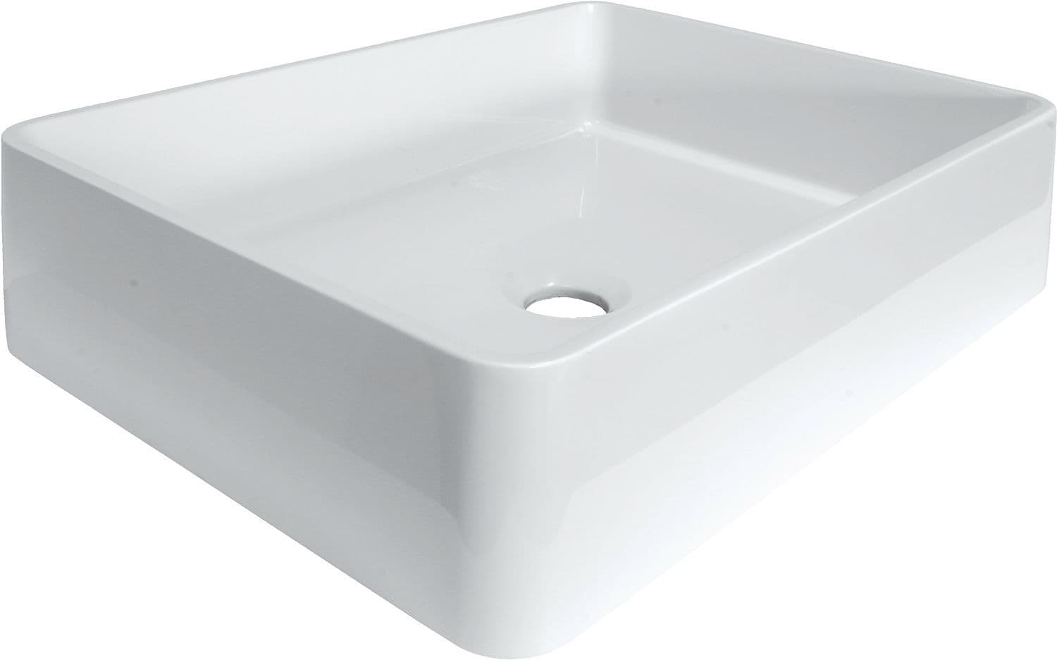 Combo/molto/puro lavabo opbouw 48X36CM kunstmarmer ZONDER overloop WIT