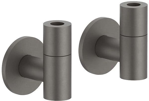 Robinet d'arret equerre avec filtre icona classic fantini mat gun Metal pvd