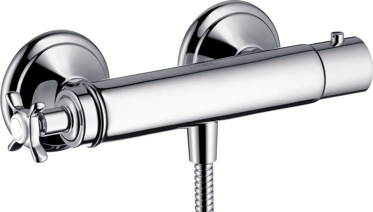 Thermostat de douche montreux Hansgrohe nickle brosse