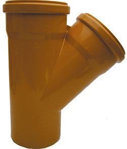 Pvc T riool 45° 125MM rood/bruin