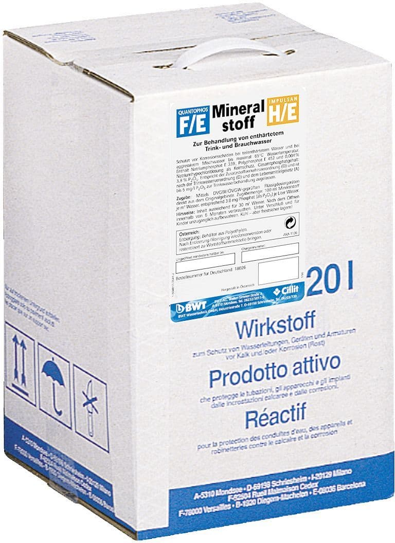 Quantophos BWT bidon 20L F4 tubes galva cuivre >30F