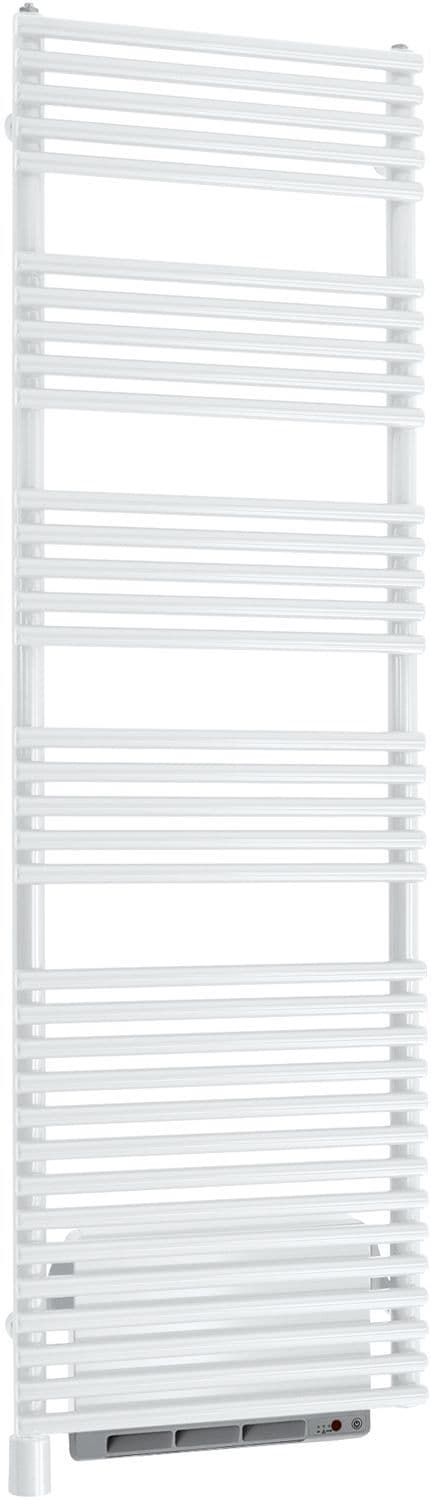 D-radiateur salle de bain Tubo turbo 496/1746MM 1000W +ventilo 1000W blanc Ral 9016