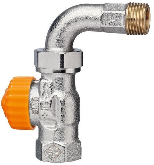 Vanne thermostatique Eclipse Heimeier 1/2"-1/2" droit + coude