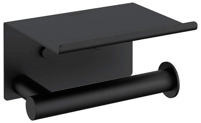 Porte-rouleau avec couvercle architect S+ cosmic Noir mat