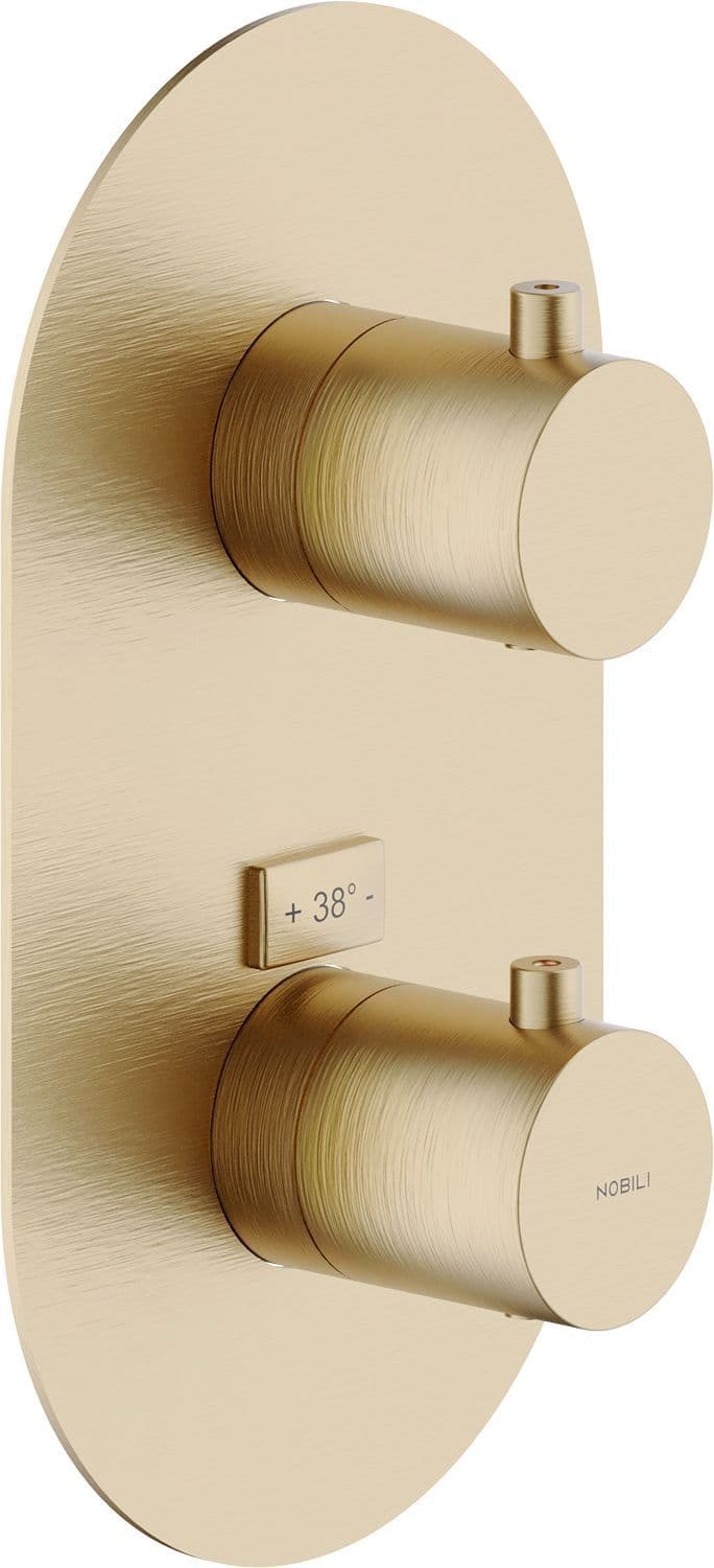 Set de finition thermostat/inverseur live/velis nobili Miele brossé