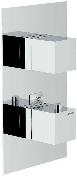 Set de finition thermostat+inverseur mia nobili chrome