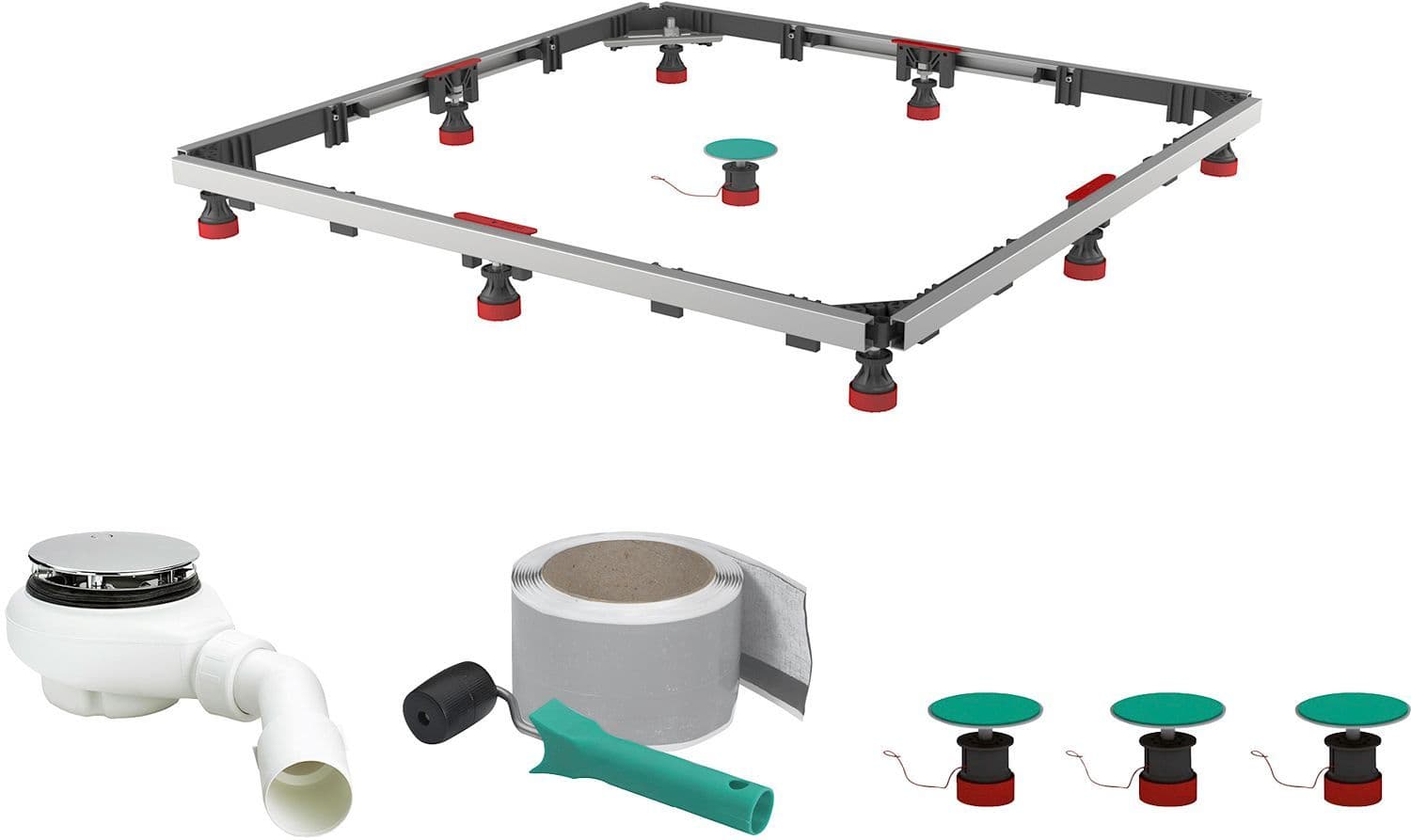 MONTAGESET DOUCHE TOT 120x120 6CM 33L/MIN