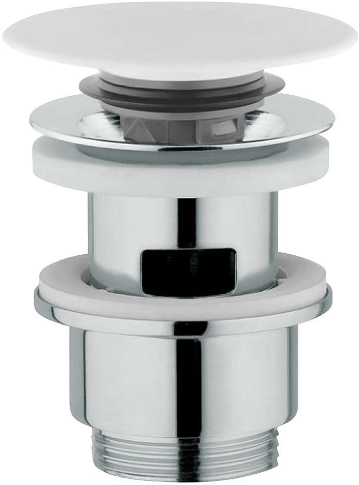 Clic crepine design nobili 5/4" ronde avec trop-plein corian