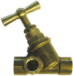 Koperen afsluitkraan KB met purgeur 15MM