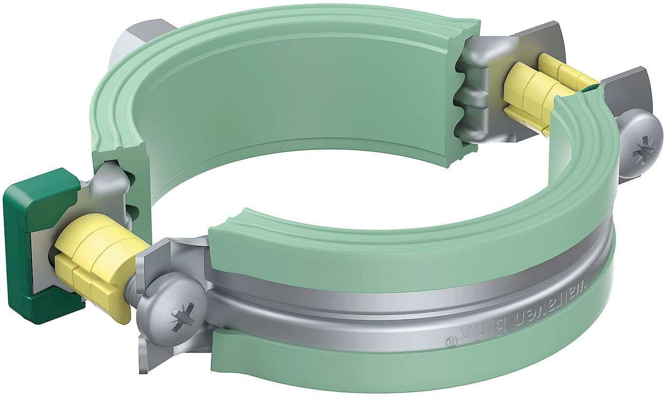 BIFIX5000 Beugel met geluidsisolatie voor kunststof afvoerbuis M8/10 63MM