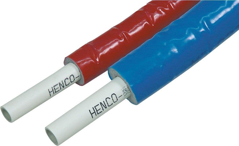 Meerlagenbuis + isolatie ISO9(=10MM) 26X3 Blauw rol 50M Henco