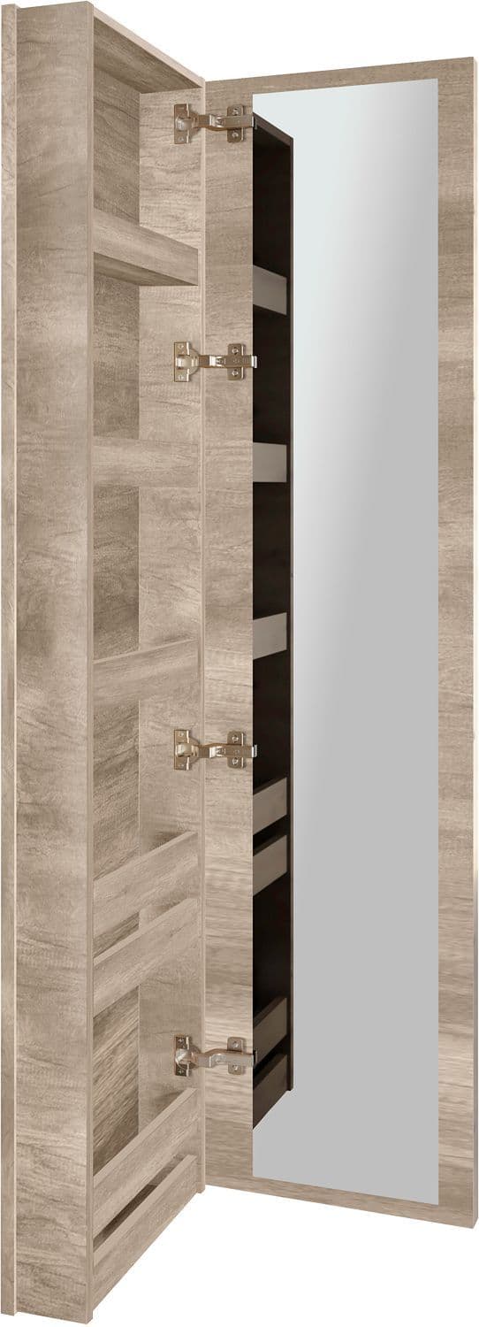 KLEEDSPIEGELKAST COFFEE SMAL 1 DEUR LINKS 40 EIKEN DECOR FLANEL