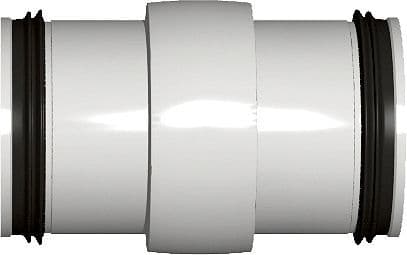 Double raccord PP mm 50MM blanc
