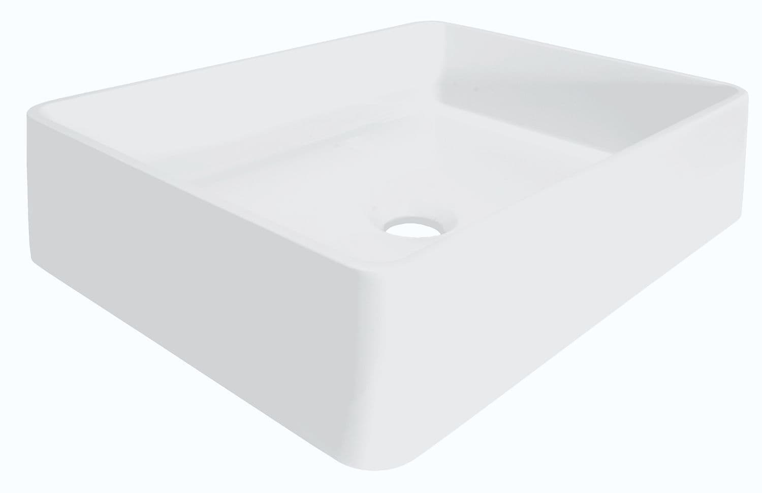 Combo/molto/puro lavabo opbouw 48X36CM Solid ZONDER overloop WIT