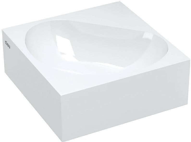 Hoekhandenwasser FLUSH5 Clou 27CM ZONDER kraangat keramiek WIT