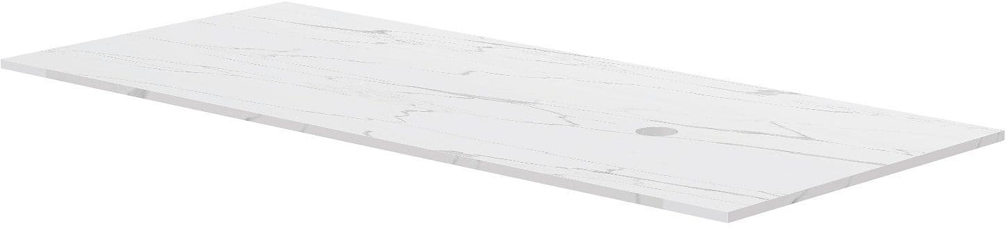 TABLET KERAMISCH MARMER PURO B120 H1,2 1AFVOERGAT RECHTS WHITE CALACATTA