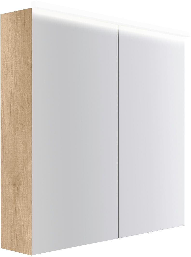 Armoire toilette COFFEE 2 portes 800MM 4250K CHENE Decor cachmire