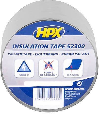 PVC ISOLEERBAND ZELFKLEVEND 5CM-20M GRIJS