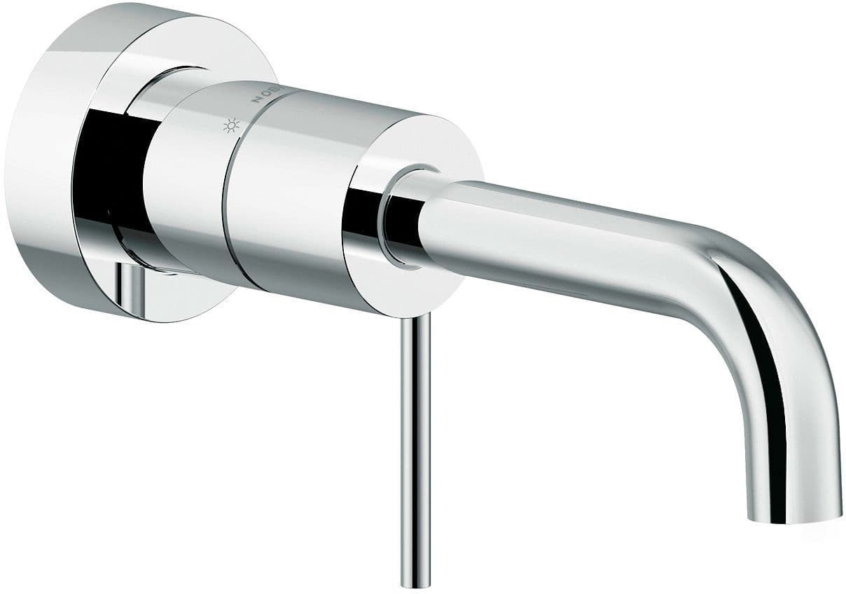 Afwerkset 1GREEP mengkraan lavabo MUUR Velis nobili 200MM chrome