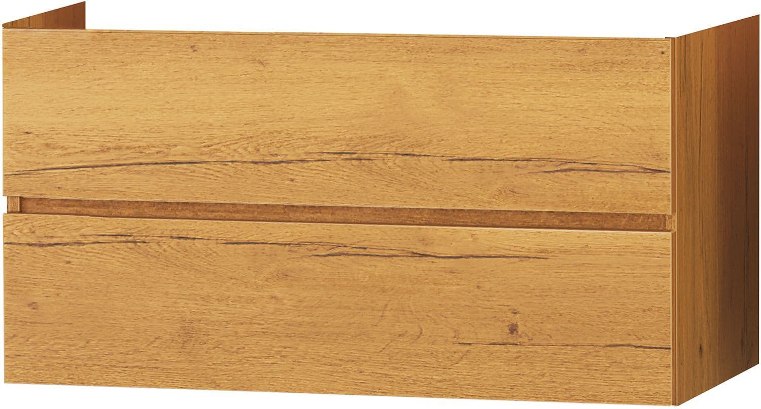 Sous meuble Molto 2 tiroirs 120CM CHENE gold